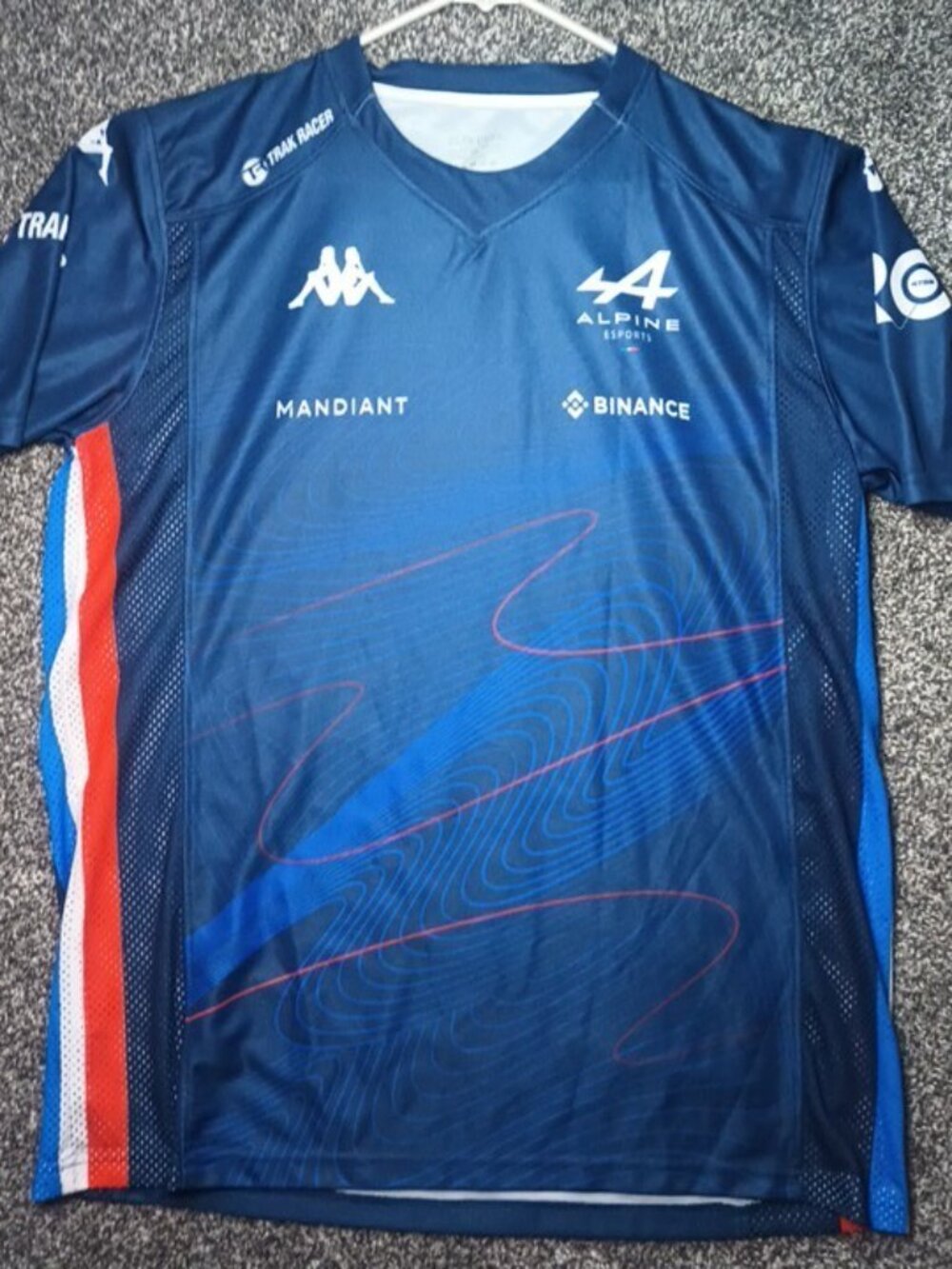Kappa Alpine F1 Esports Kombat Jersey Mens 2XL Esteban Ocon BWT Binance Blue - Picture 2 of 15